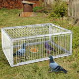 Pigeon Trap with Escape-Proof Design, Pigeon Cage with One-Way Entry, Ideal Pigeon Coop, Chicken and Bird Trap Cage, Portable & Easy Assembly, Unharmful Made of High-Strength Iron and Anti-Rust Paint