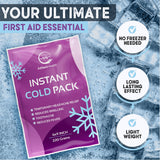 Large Instant Ice Packs for Injuries (9” x 6”) - 12 Pack | Instant Cold Pack for Back Pain Relief, Cold Compress, Swelling, First Aid, Toothache, Athletes & Outdoor Activities