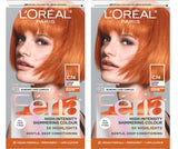 L'Oreal Paris Feria Multi-Faceted Shimmering Permanent Hair Color, C74 Intense Copper, Hair Dye Kit, Pack of 2