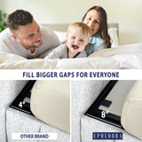 EPHEDORA Triangle Bed Wedge Pillow for Headboard Gap (0-8") - Fills The Gap Between Mattress and Headboard - Bed Gap Filler King Size