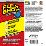 Flex Shot Rubber Adhesive Sealant Caulk, 8-oz, Clear