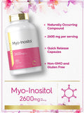 Carlyle Myo-Inositol 2600mg | 180 Capsules | Extra Strength Supplement | Non-GMO, Gluten Free