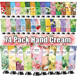 74 Pack Hand Cream Gift Set For Women and Girls,Mothers Day Gifts Bulk, Teacher Appreciation Gifts in Bulk Natural Plant Hand Lotion For Dry Hands,Scented Mini Hand Lotion Travel Size with Shea Butter