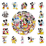 24PCS Cartoon Mouse Party Favors Keychains, Mouse Birthday Party Supplies with 50Pcs Stickers for Kids Christmas Favor Mouse Theme Party Gifts, 74PCS