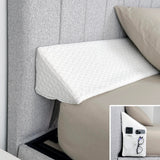 EPHEDORA Triangle Bed Wedge Pillow for Headboard Gap (0-8") - Fills The Gap Between Mattress and Headboard - Bed Gap Filler King Size