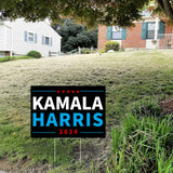 Probsin Kamala Harris 2024 Yard Sign Double Sided 12" x 17" Signs Voted for Kamala Harris President Election Outdoor Decorations for Indoor Outdoor Lawn, Garden, Window, Party Supplies (Black)