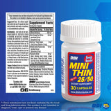 DBI Distribution 200 Mg Mini Thin 25/50 Herbal Dietary Supplement - 30 Capsules