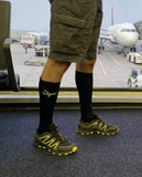 Travel Compression Socks for Women & Men, 20-30 mmHG, Graduated Compression for Flight, Travel, M