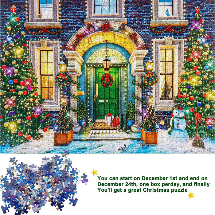 Advent Calendar 2023 Jigsaw Puzzles Christmas Advent Calendar for Kids and Adults, 24 days Countdown Calendars for Women 1008 Pieces Christmas Puzzles in 24 Boxes Puzzle Advent Calendar