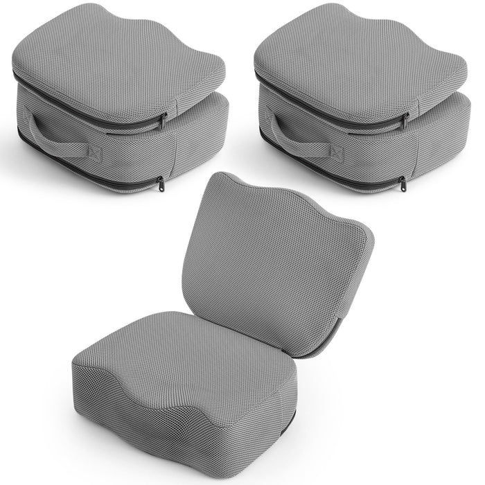 Yerliker 2 Pcs Foldable Hot Tub Booster Seat for Adults Adjustable 2 Heights up to 6.3", Weighted Booster Seat 3D Air Mesh Hot Tub Accessories Quick Dry Micro Dot Non Slip for Spa Bathtub Pool (Gray)