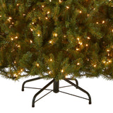 National Tree Company Pre-Lit Artificial Full Christmas Tree, Green, Dunhill Fir, White Lights, Includes Stand, 6.5 Feet