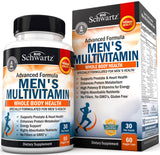 Men's Multivitamin with Vitamin C A B D3 E Zinc for Immune Support - Once Daily Supplement for Energy & Heart - Antioxidants & Digestive Enzymes for Absorption - Mental Clarity & Focus Support -60 Ct
