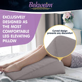 Bed Wedge Pillow | Unique Curved Design for Multi Position Use | Memory Foam Wedge Pillow for Sleeping | Works for Back Support, Leg, Knee | includes Cover Plus Extra Sheet (Dark Grey)