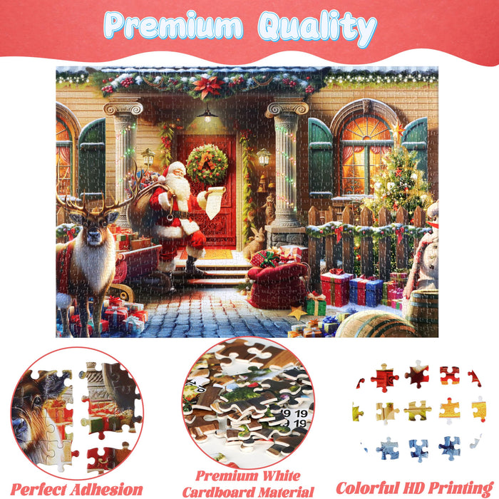 Puzzle Advent Calendar 2024 Christmas Puzzle - Santa Claus Delivers Gifts, 24 Boxes 1008 Pieces puzzles for adults Kids Christmas Countdown Calendar Christmas Gifts Puzzle Home Christmas Decorations