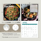 2024 Vegan Recipes Monthly Wall Calendar by Bright Day, Calendars For a Cause, 12 x 12 Inch, Plastic Free Packaging, Health and Wellness Gift Cooking Foodie Spices