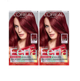 L'Oreal Paris Feria Multi-Faceted Shimmering Permanent Hair Color, R57 Intense Medium Auburn, Hair Dye Kit, Pack of 2