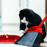 O-Cedar Pet Pro Broom with Step-On Dustpan | Remove 99% with One Sweep | DustPan Removes 3 Times More Pet Hair | Quiet Cleaning Tool for Cat and Dog Owners