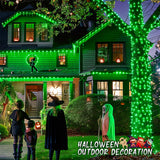 JMEXSUSS 168 Ft 600 Green LED Lights for Tree, Green Christmas Lights Outdoor Waterproof, 8 Modes Green Halloween String Lights Clear Wire Plug in for Halloween Party Christmas Tree Decor