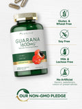 Guarana Extract Capsules | 1600mg | 200 Count | Non-GMO, Gluten Free Extract | Naturally Occurring Caffeine | by Carlyle