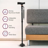 Allay Walking Cane for Men & Women - Foldable, Adjustable, Collapsible Walking Canes for Seniors Balance, Free Standing, Pivot Tip, Heavy Duty, with Travel Bag | Walking Sticks for Seniors & Adults