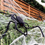 3 Pcs Giant Spiders Halloween Decorations, Scary Large Spiders Outdoor Halloween Decorations Indoor Decorations