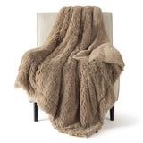 Bedsure Soft Brown Twin Blanket for Bed, Fluffy Fuzzy Blankets Twin Size for Couch, Sofa, Cozy Plush Sherpa Fleece Faux Fur Blanket, Thick Warm Christmas Blanket Gifts for Women, Men, 60x80