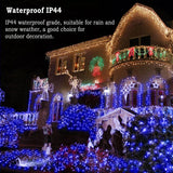 KNONEW 403ft 1000 LED String Lights Outdoor Christmas Lights 8 Modes & Timer Fairy Light Plug in Waterproof LED String Lights for Xmas Yard Tree Wedding Party Holiday Decorations (Blue)