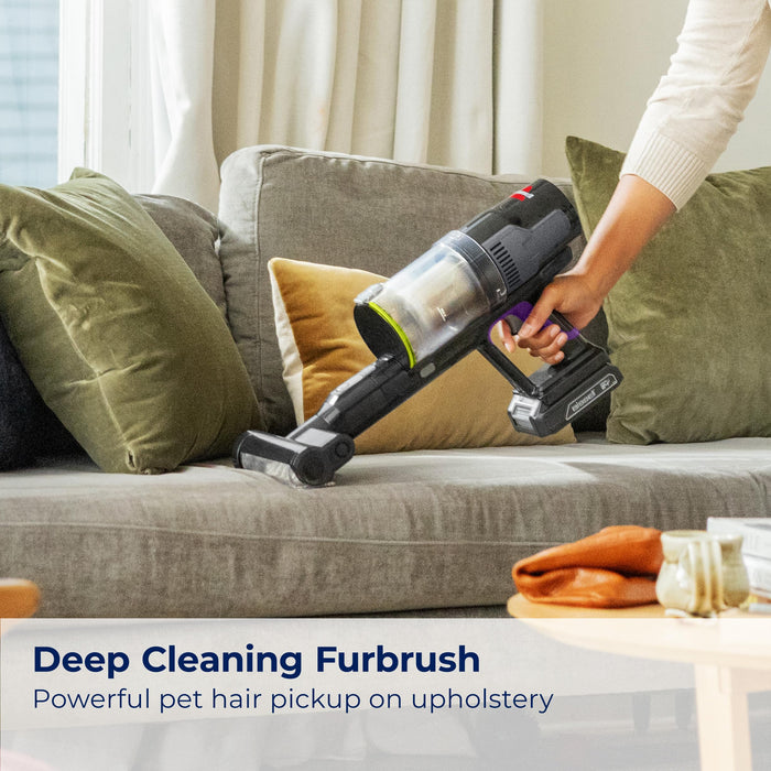 BISSELL CleanView XR Pet 300w Lightweight Cordless Vacuum w/ Removable Battery, 40-min runtime, Deep-Cleaning Furbrush & Tangle-Free Brush Roll, LED lights, XL Tank, Dusting & Crevice Tool, Wall Mount