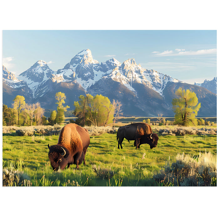 500 Pieces Puzzles for Adults–American Bison Jigsaw Puzzle for Children Elderly–Recycled Paper Puzzle 500 Pieces–Challenging Puzzle Family Activity Game Gift for Family Friends Men Women (21x15in)