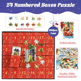 Advent Calendar 2024 Christmas Puzzle for Kids Adults - Christmas Facade 1008 Pieces 24 Boxes Puzzles Advent Calendars for Countdown to Christmas Toys Gift Puzzle for Boys Girls (27.6 in x 19.7 in)