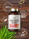 Carlyle Grass Fed Beef Heart Supplement | 3200mg | 200 Count | Desiccated Pasture Raised Bovine Capsules | Non-GMO, Gluten Free | by Herbage Farmstead
