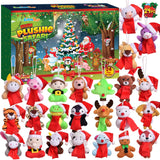 FUN LITTLE TOYS Mini Stuffed Animals Christmas Advent Calendar 2023 for Kids, Christmas Countdown Calendar with Assorted Mini Animal Plush Toy Set for Kids Christmas Party Favors (24 Varieties)