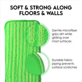 Reusable Floor Mop Pads - Swiffer Wet Jet Compatible Refills 4 Pack - Machine Washable, 12-inch Microfiber Mop Swiffer Wet Pads - Eco-Friendly Household Cleaning Supplies