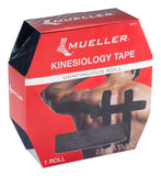 MUELLER Sports Medicine Kinesiology Tape, Quality Therapeutic Athletic Tape, Continuous Roll, Latex Free, 2" x 98.4 Feet, Black