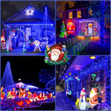 JMEXSUSS 2 Pack Blue Solar Christmas Lights: 100 LED 42.7ft Solar Halloween Lights Outdoor, 8 Modes Solar String Lights for Halloween Christmas Tree Gardens Party Outside