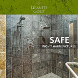 Granite Gold Shower Cleaner Spray For for Quartz, Granite, Marble, Ceramic, and Other Stone Tub Surfaces, 64 Fl Oz & 24 Fl Oz