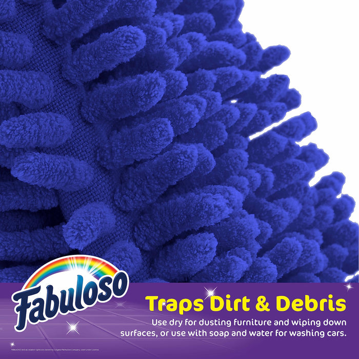 Fabuloso Microfiber Cleaning Mitt, 3 Pack, Blue | Lint-Free, Scratch-Free Cleaning Glove for Surfaces and Furniture | Microfiber Dustless Hand Cloth for Bold and Bright Cleaning Experience