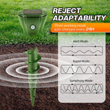 Mole Repellent Solar Powered, Sonic Mole Repellent Mole Trap for Lawns, Screw Gopher Snake Groundhog Vole Trap Outdoor with 3 Vibration Modes Anti-Adapt, Quiet, Chemical Free Mole Stakes,8pcs