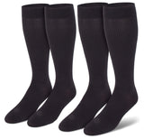 Doctor's Choice Compression Socks for Men, 8-15 mmhg, Wide Calf Compression Stockings for Men, Single & 2 Pair Packs Long Socks for Men, Compression Socks for Nurses, Black, Large: Shoe Size 6-12.5