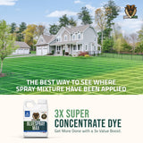 PetraMax Blue Herbicide Lawn Dye - Super Strength Concentrate 3X More Than Others, for Herbicides, Fertilizer & Weed Killer - Blue Mark Spray Indicator for Home and Commercial Sprayer Use (8oz)