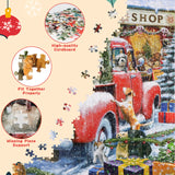 Puzzle Advent Calendar 2024 Christmas Jigsaw Puzzles for Kids and Adults, Xmas Dogs 1008 Pieces, 24 Days Countdown to Christmas, Stocking Stuffers Christmas Puzzles Gift