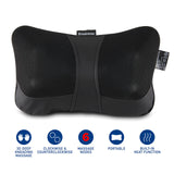 Brookstone Shiatsu Neck and Lumbar Massager, Deep Kneading Massage Pillow with Heat - Neck, Shoulder, Leg, Lumbar Portable Massager, Electric Massage Pillow for Home Office Car