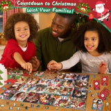 Advent Calendar 2024 Christmas Puzzle for Adults 1000 Pieces, 24 Days Christmas Countdown Calendar Jigsaw Puzzles, Winter Snow Animals Puzzles as Christmas Decors