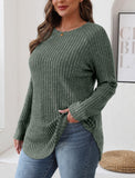 Saloogoe Tuic Tops for Women Loose Fit Dressy Casual Trendy Pullover Soft Christmas Sweater Lightweight Long Sleeve Shirts Green XL