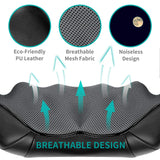 Nekteck Shiatsu Neck and Back Massager with Soothing Heat, Electric Deep Tissue 3D Kneading Massage Pillow for Shoulder, Leg, Body Muscle Pain Relief, Home, Office, and Car Use