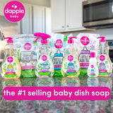 Dapple Baby Bottle Soap, Hypoallergenic Dish Soap for Baby Bottles, Powered by Plants, Fragrance Free, 34 Fl Oz (Pack of 2)