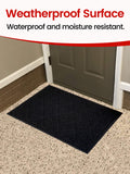 SlipToGrip Universal Door Mat, Plaid Design - Green, 42 x 35 - Anti Slip, Durable & Washable, Outdoor & Indoor Floor Welcome Mat Door Mat Entry - Rug for Garage, Patio, Front Door, Dust Absorbent, 2pk