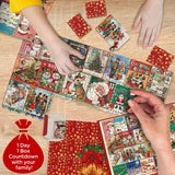 Christmas Advent Calendar Puzzle 1000 Piece for Adult, Christmas Countdown Calendar 2024 Jigsaw Puzzle, Holiday Santa Puzzle for Adult 1000 Piece