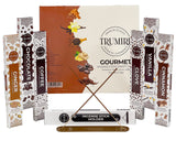 Gourmet Incense Sticks Variety Pack - 120 Insence-Sticks (6 Incents x 20 Insense) - Cinnamon Vanilla Coffee Chocolate - Natural Inscents-Sticks Non Toxic Inciensos + Incense Holder for Fall Christmas