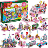 JOYIN 2023 Christmas Advent Calendars 24 Days Countdown Calendars with Girls Princess Castle and Ice Cream Truck Building Blocks for Girls Kids STEM Building Toys Party Favor, Xmas Gifts, Classroom